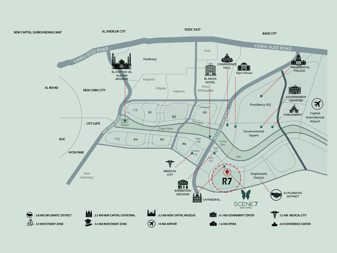 كمبوند سين 7 العاصمة الإدارية 2025 – CEN 7 New Capital