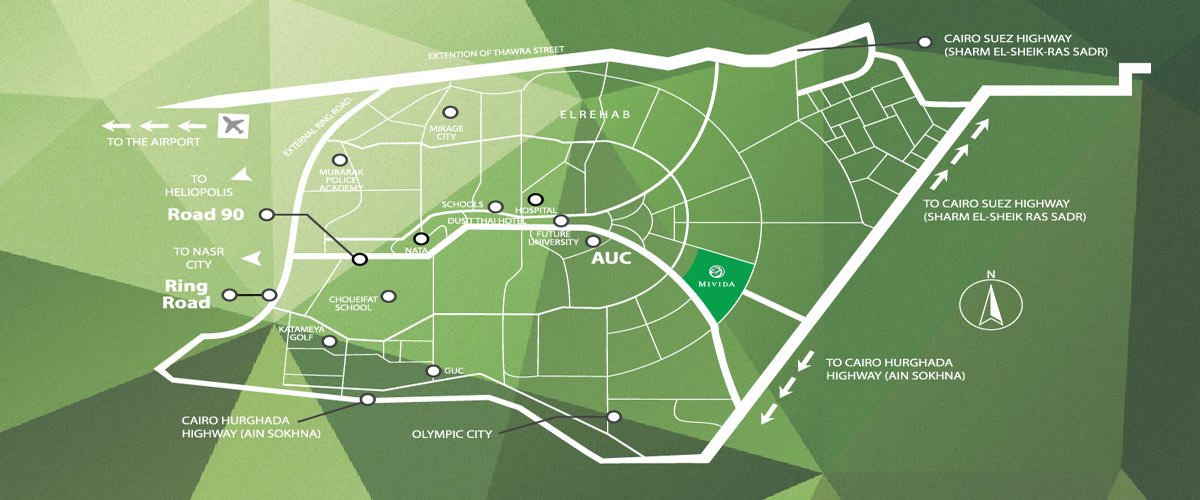 With an area of 213 meters, I live in the La Mirada project in New Cairo