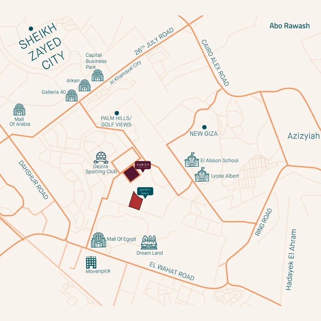 كمبوند جاردن ليكس هايد بارك 6 أكتوبر2025 – Garden Lakes Hyde Park