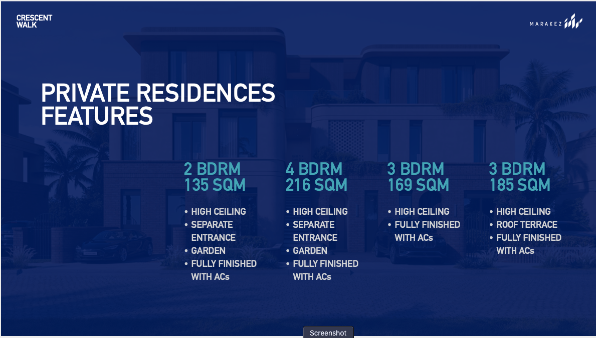 كمبوند كريسنت ووك التجمع السادس 2025 – Crescent Walk New Cairo