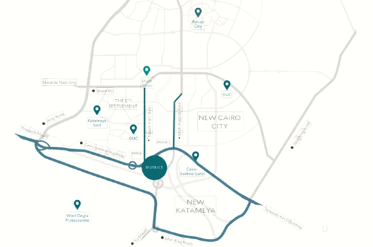 كمبوند ديستريكت فايف التجمع الخامس 2025 – District Five New Cairo