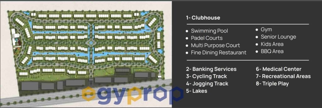 توين هاوس للبيع في كمبوند ايست فيل القاهرة الجديدة 2 East-ville-Ajna-Master-plan-Egyprop.com - كمبوند ايست فيل ماستر بلان