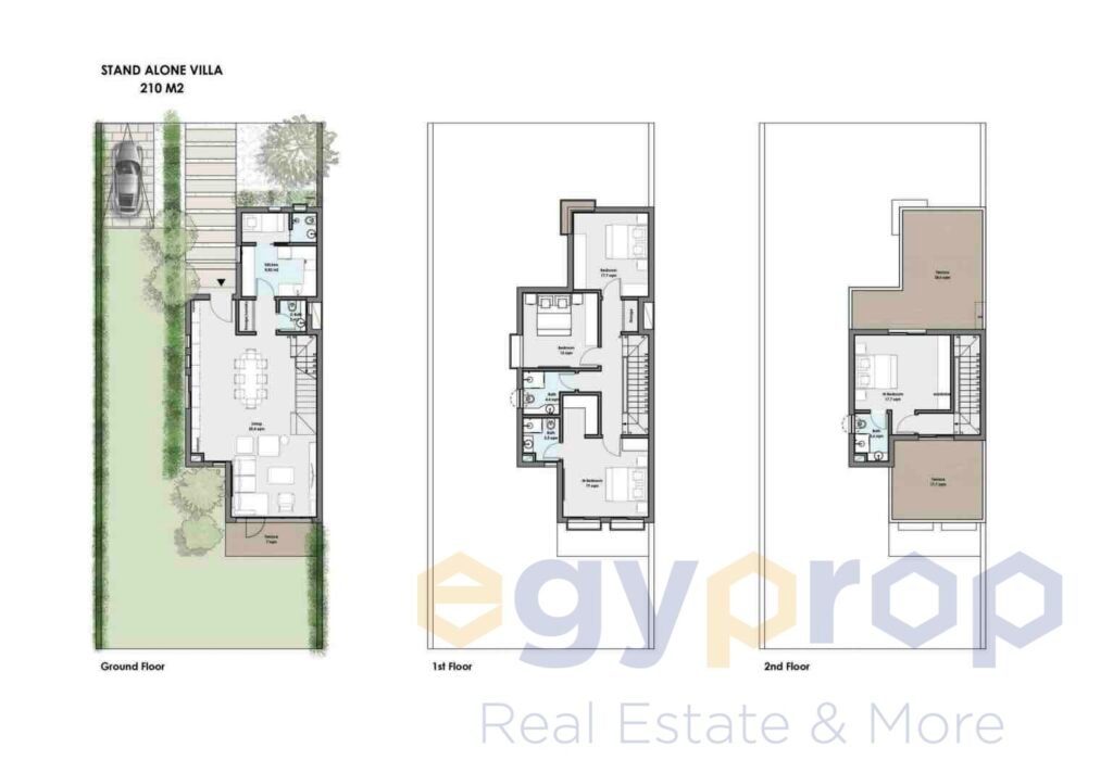 فيلا للبيع في مستقبل سيتي كمبوند سينز تطوير مصر | مقدم 5% 1 -Villa floor plans-compound-Scense-Tatweer-Misr