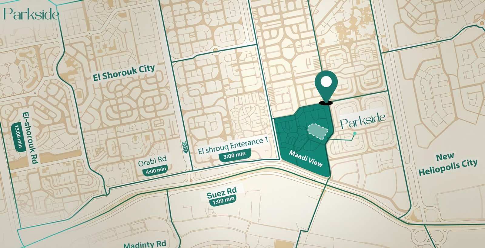 كمبوند بارك سايد الشروق 2025 – Park Side El Shorouk City