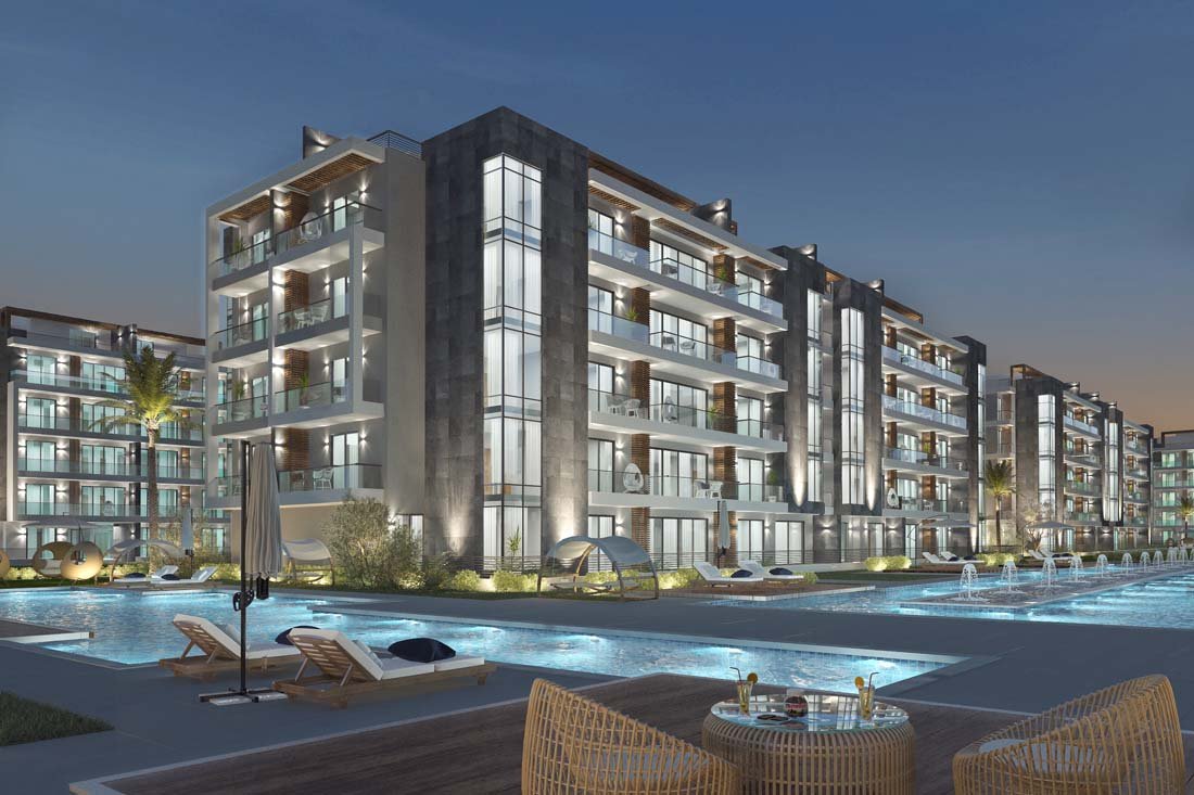 شقة بحديقة للبيع في كمبوند الباتيو اورو التجمع الخامس التسليم فوري 1 الباتيو اورو