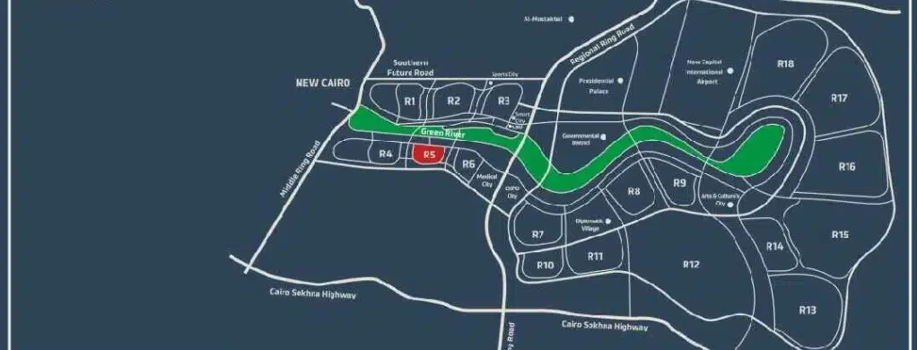 كمبوند نيو جاردن سيتي العاصمة الإدارية 2025 – New Garden City 1 موقع كمبوند نيو جاردن سيتي العاصمة الإدارية