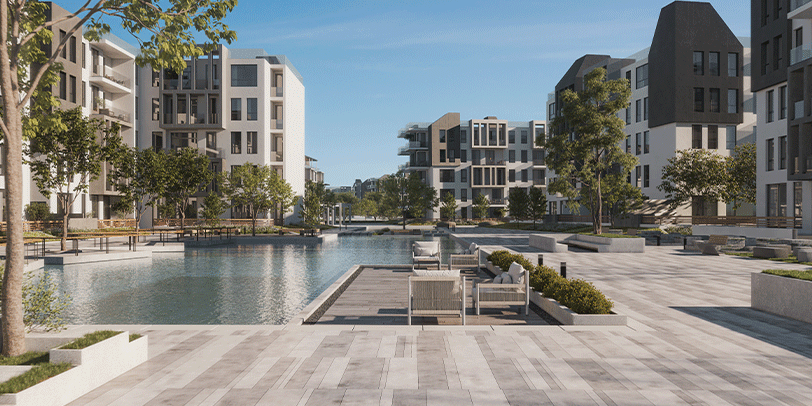 للبيع شقة بكومبوند ريفيرز الشيخ زايد بمساحات واسعة 1 ريفيرز