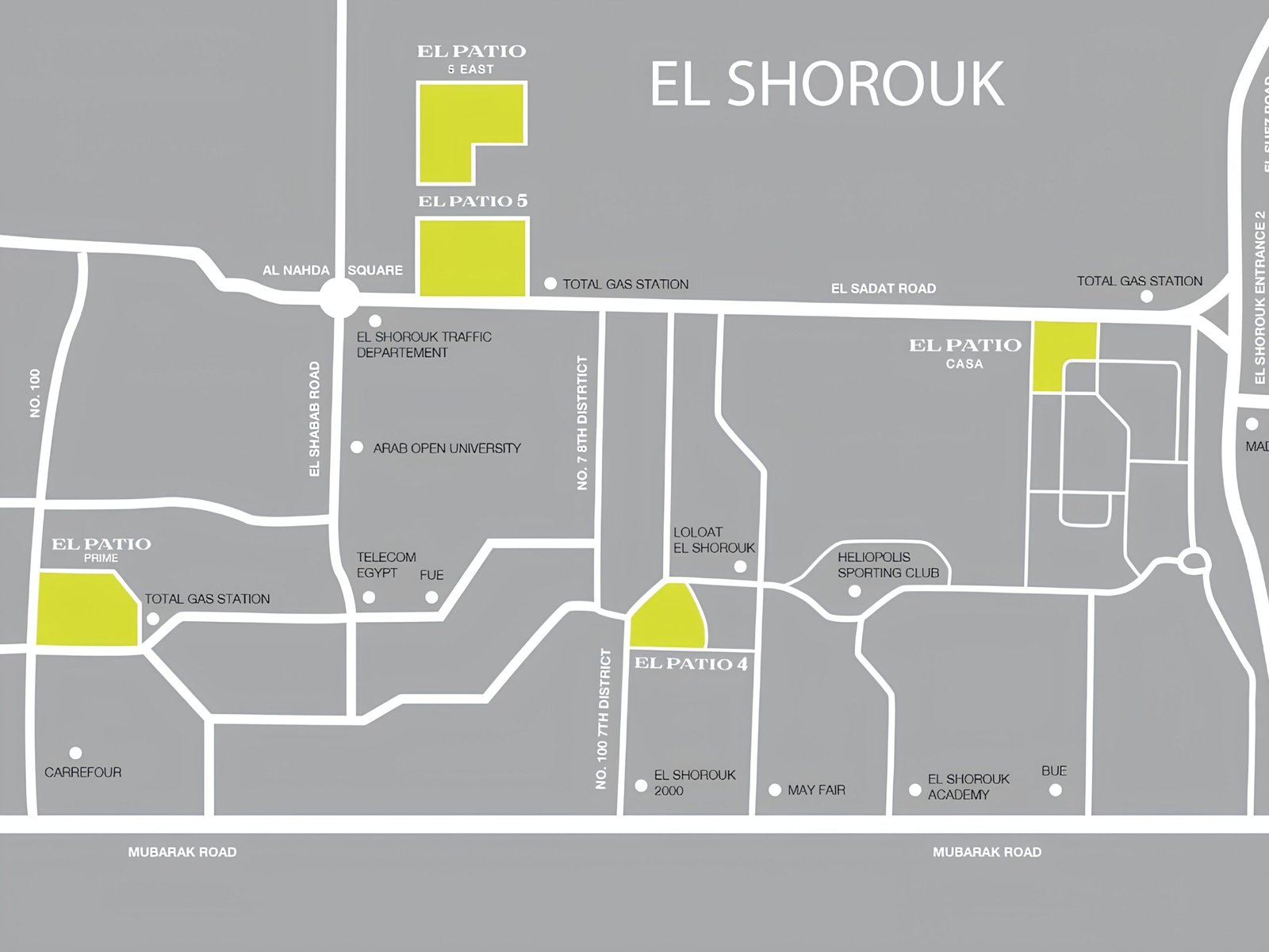 كمبوند الباتيو 5 إيست الشروق 2025 – El Patio 5 East El Shorouk