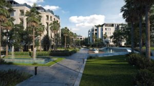 شقة للبيع في كمبوند قطامية كريكس القاهرة الجديدةتقسيط 7 سنوات