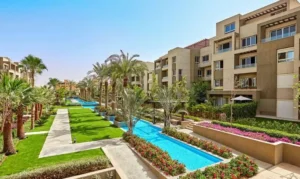 للبيع شقة 3 غرف في كمبوند هاب تاون حسن علام المستقبل سيتى مقدم 5% استلام خلال 6 شهور