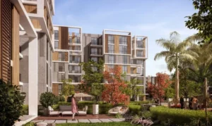 شقة للبيع بحديقة رائعة كمبوند هاب تاون في المستقبل سيتى حسن علام مقدم 5%