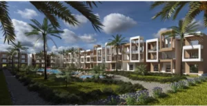 Chalet for sale in Cape Bay Blumar Lasirena 105Ain Sokhnam² ,down payment 44,542 EGP