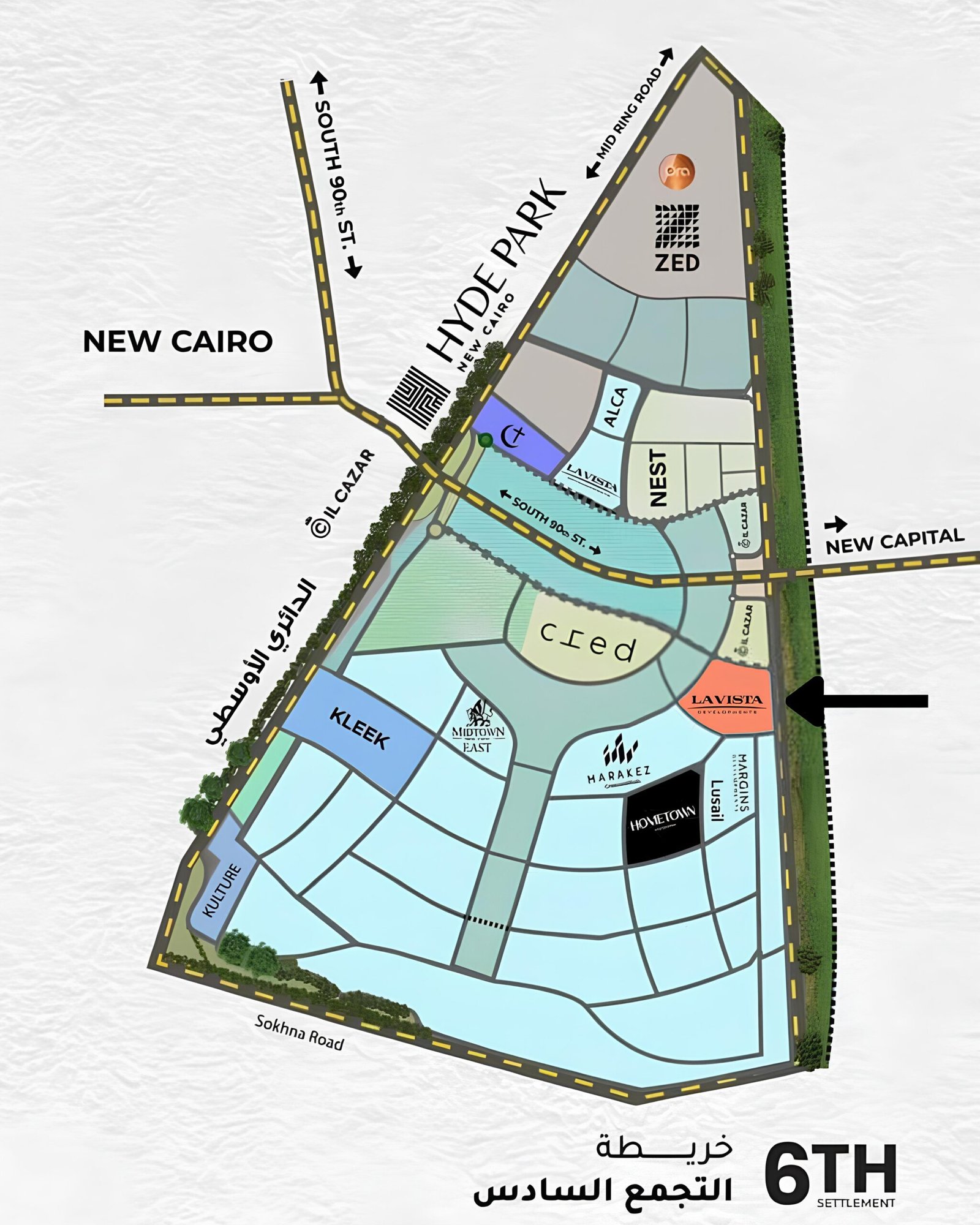 كمبوند سيتي ريزيدنس التجمع السادس 2025 – La Vista City Residence