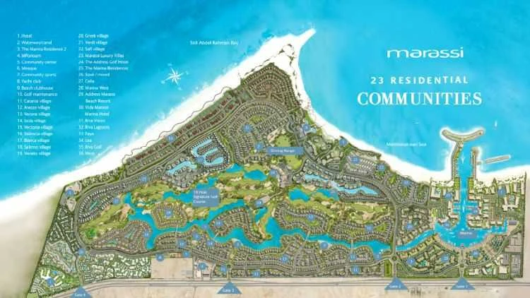 قرية مراسي الساحل الشمالي 2025 – Marassi North Coast 2 خريطة مراسي الساحل الشمالي