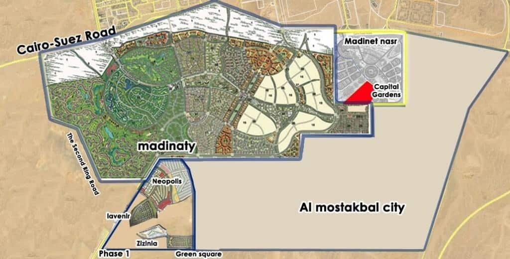 كمبوند كابيتال جاردنز بالم هيلز 2025 – Capital Gardens Mostakbal City