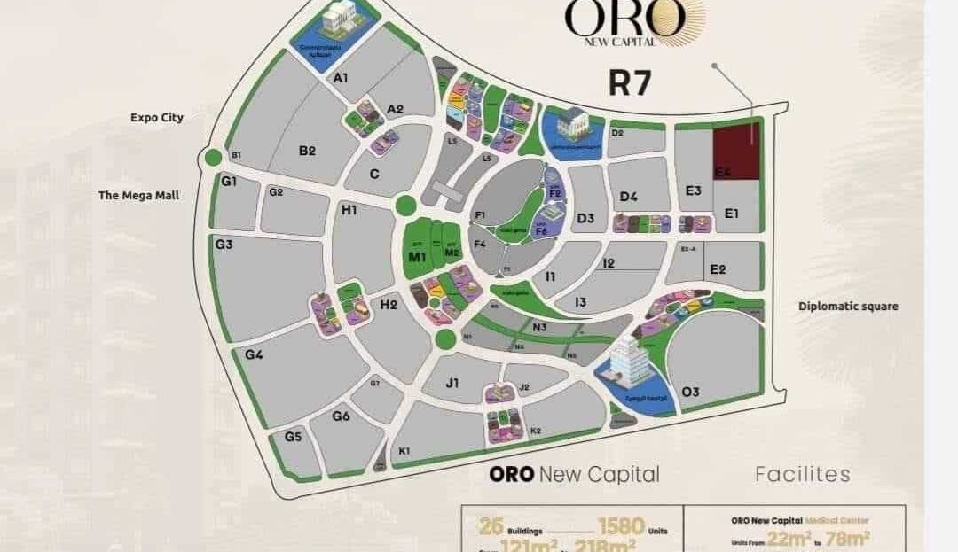 كمبوند أورو العاصمة الإدارية 2025 – Oro New Capital