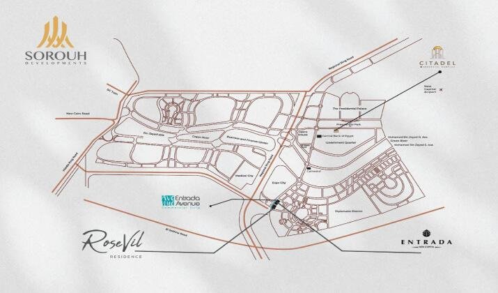 كمبوند روزفيل العاصمة الإدارية الجديدة 2025 – Roseville Residence 1 موقع كمبوند روزفيل العاصمة الإدارية الجديدة