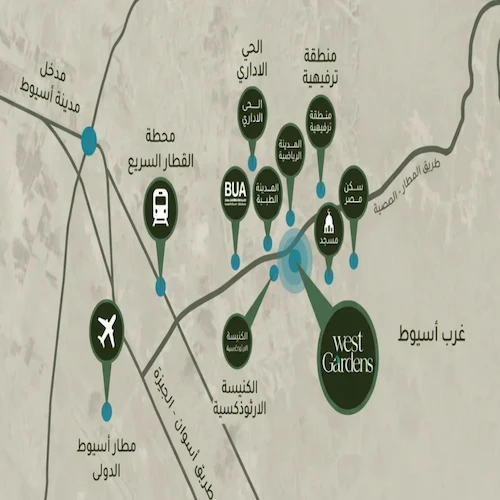 كمبوند ويست جاردنز أسيوط _ West Gardens Assiut 2026 2 كمبوند ويست جاردنز أسيوط