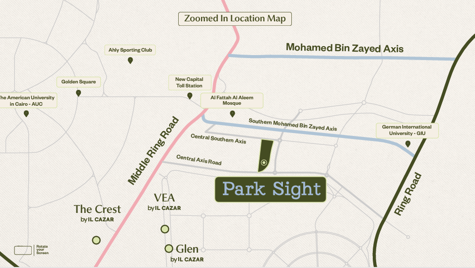 كمبوند بارك سايد العاصمة الإدارية 2026 Park Sight – IL Cazar