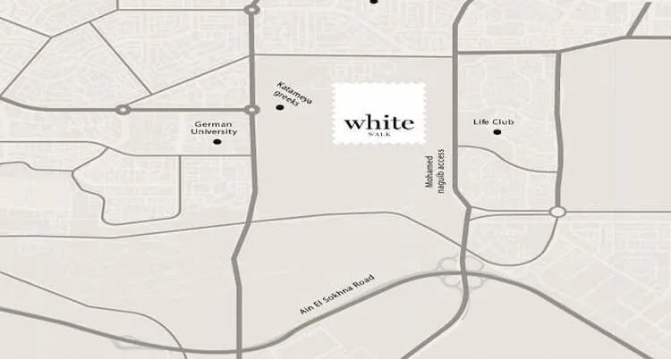 White Walk Mall New Cairo: Prices, Units, Location & Payment Plans 2 White Walk Mall New Cairo Location